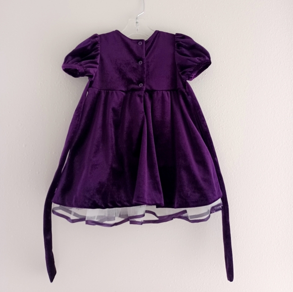 Rare Editions Vintage Velour Baby Girl Dress, size 24 months - Picture 9 of 16